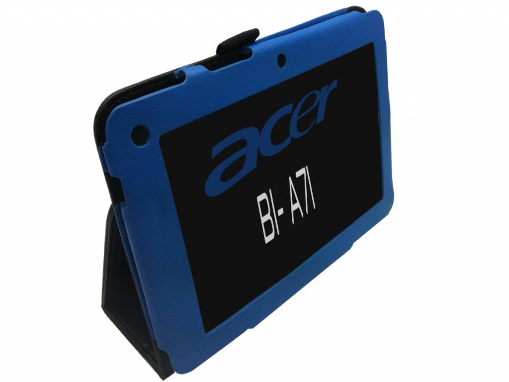 Stand Case voor de Acer Iconia B1-A71 Tablet | Zwart met Blauw