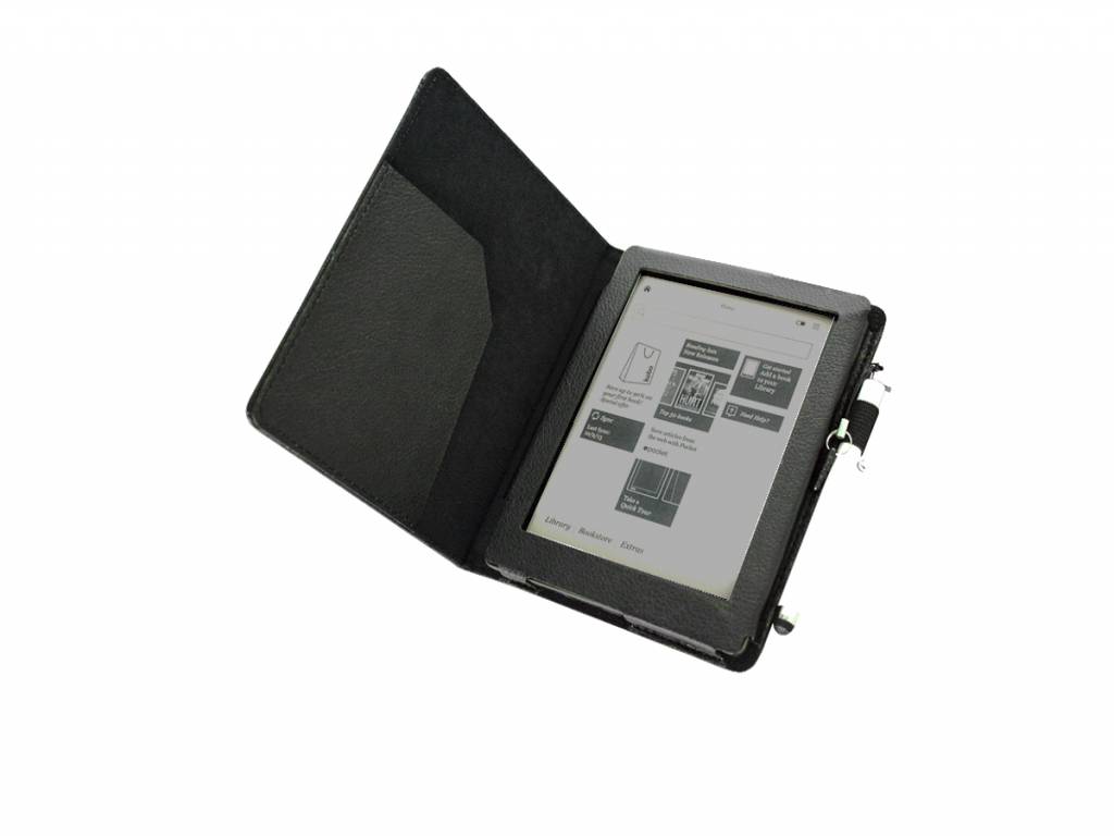 Plantkunde fysiek Bepalen Kobo Aura 6 inch e-Reader Hoesje | Custom-made Cover | Zwart