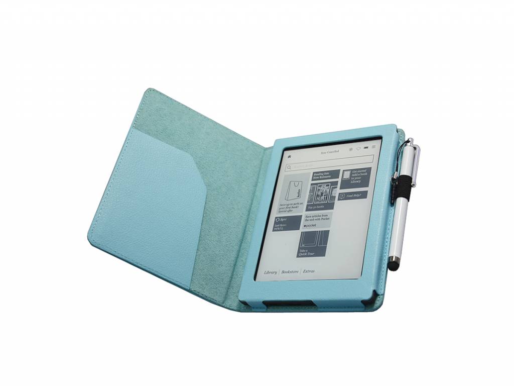 Aura 6 inch e-Reader Hoesje | Custom-made Cover Blauw