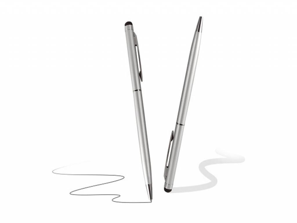 Stylus Pen met Balpen | Handige 2 in 1 Stylus Touch Pen | Zilver
