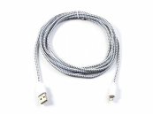 Stoffen Lightning kabel 3 meter voor Apple iPads / iPhones / iPods