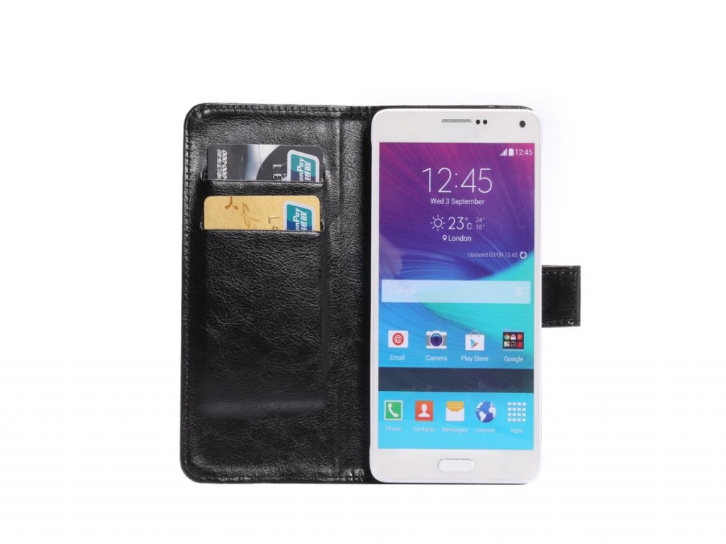 Luxe Book Wallet Case 4.3 - 4.8 inch + standaard kopen? 123BestDeal