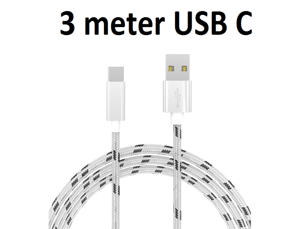 USB-C laadkabel stof kopen? | 3 meter | 123BestDeal