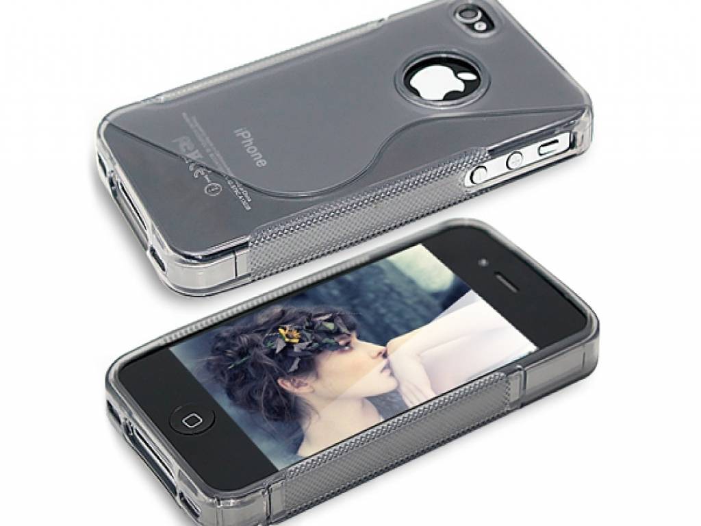 stil uitgehongerd overeenkomst iPhone 4 en 4S · Soft Skin Case · Siliconen Hoesje · Transparant