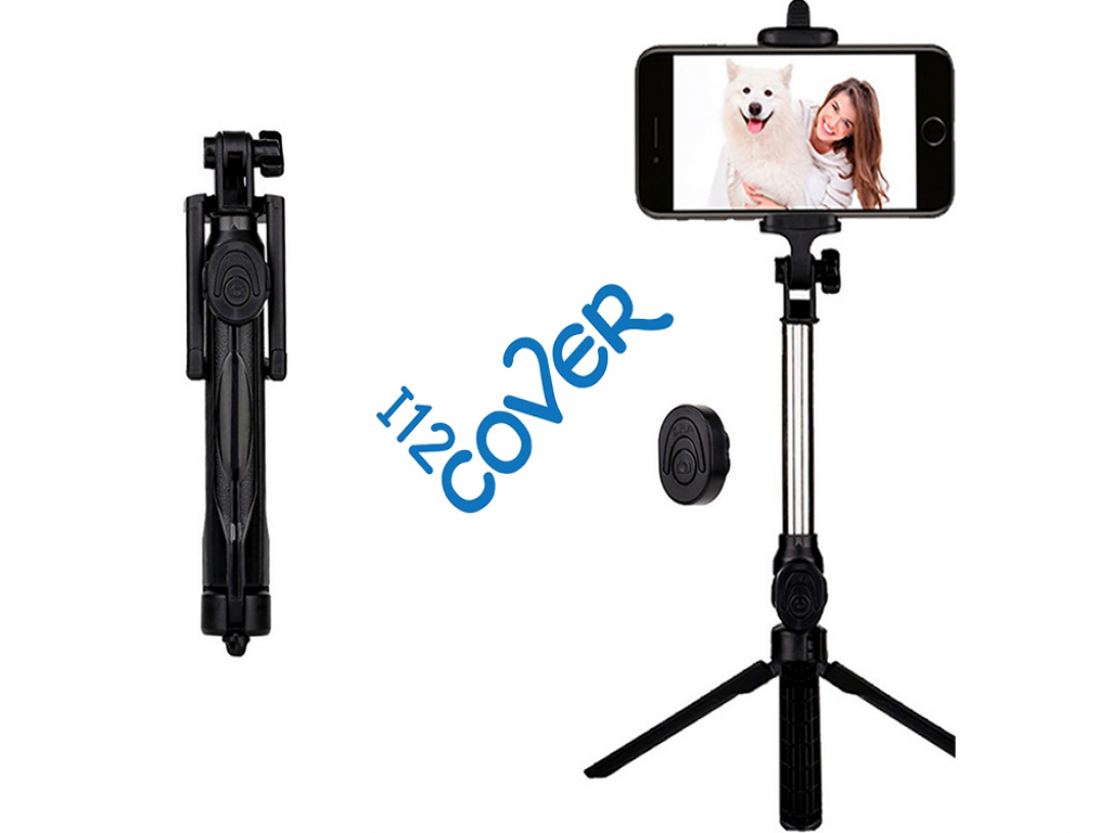 vaas Plateau Sandalen Selfie tripod stick met Bluetooth afstandsbediening