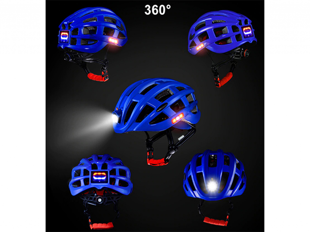 Buitenland gebaar barrière MTB helm | E-bike | Fietshelm ingebouwde LED verlichting