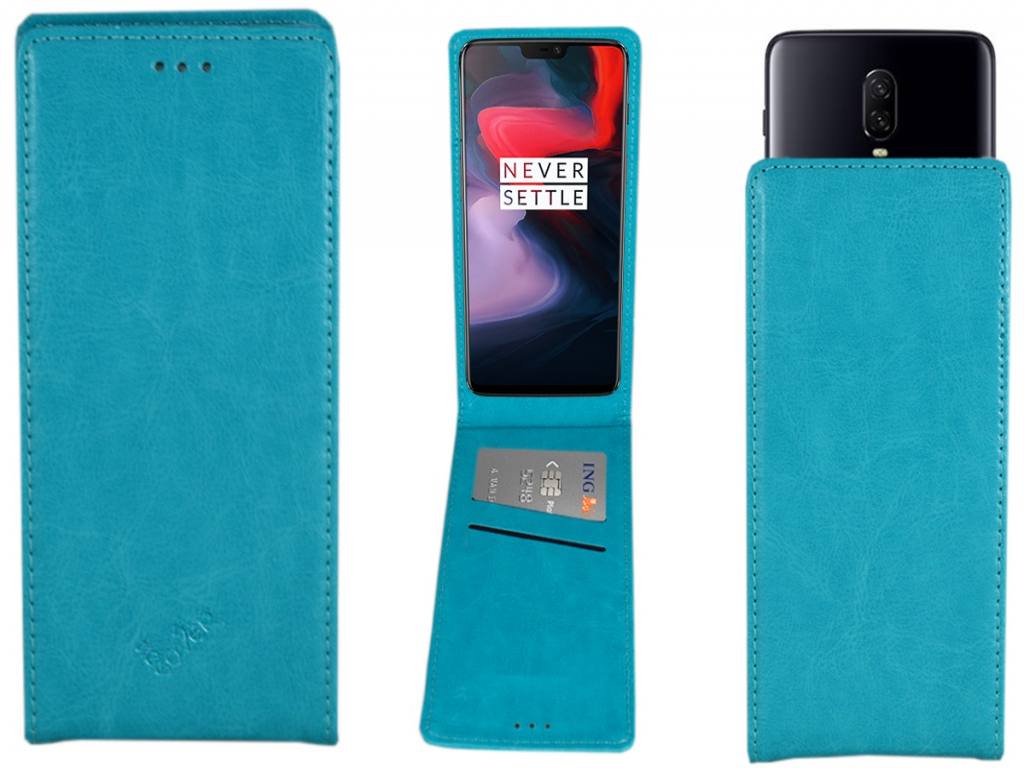 Smart Magnet luxe Flip case 3.8 - 4.3  inch blauw
