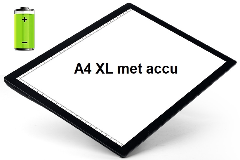 vijver Annoteren schakelaar Lightpad A4 XL met accu / oplaadbare batterij lichtpaneel