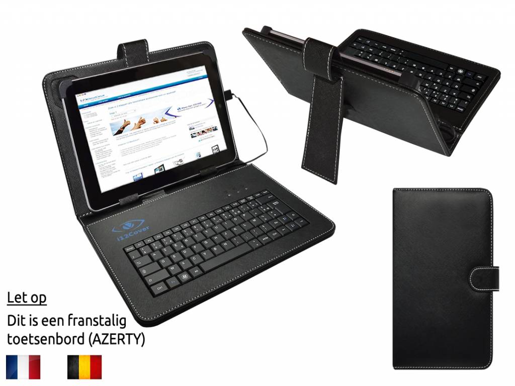 Keyboard Case voor 10 inch Tablet AZERTY